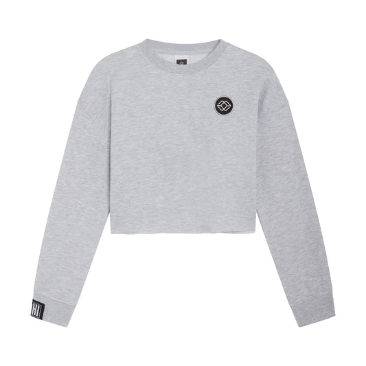 AKI Cropped Crew - Heather Gray