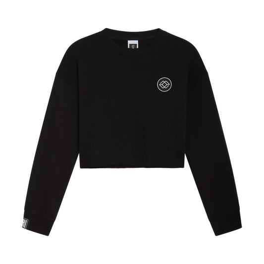 AKI Cropped Crew - Black