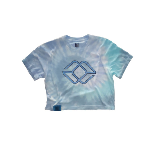 AKI x CHI - LAINE Crop Tee in Twirl Blue