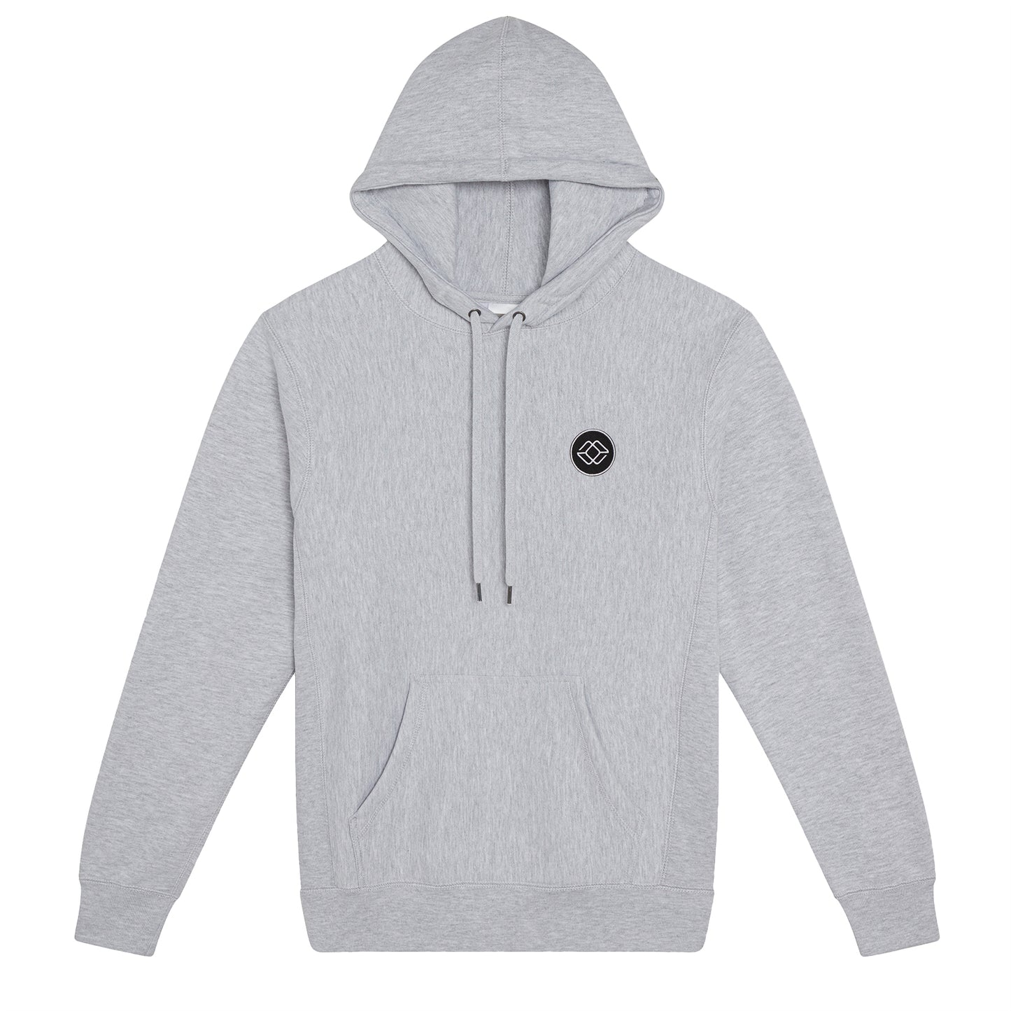 MAKI HOOD IN GREY - BLACK LOGO