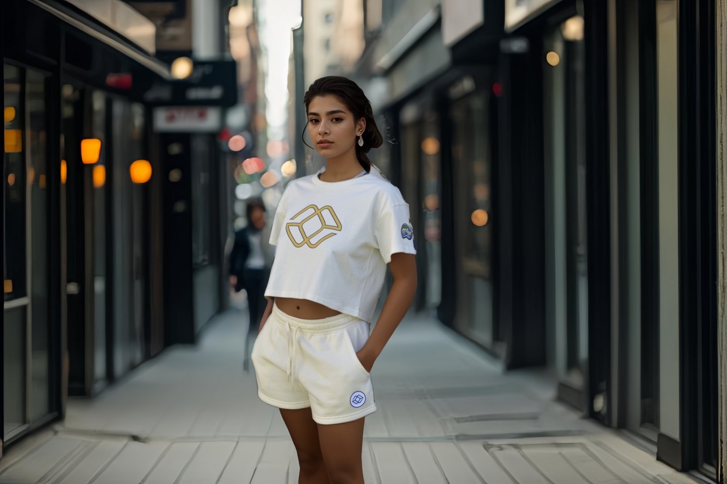 AKI x CHI - LAINE Crop Tee in Gold Coast