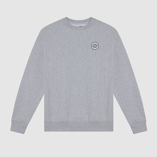 AKI CREW IN GREY - WHITE LOGO