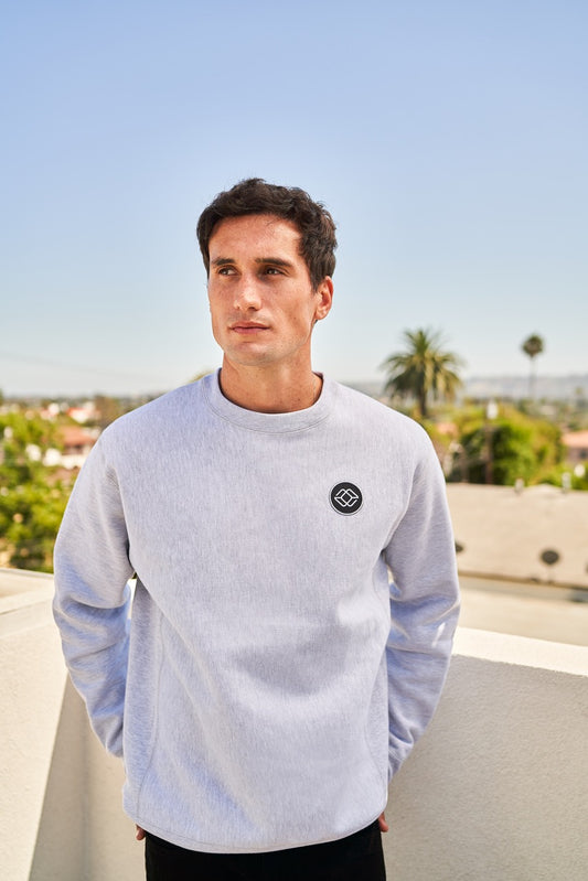 AKI CREW IN GREY - BLACK LOGO