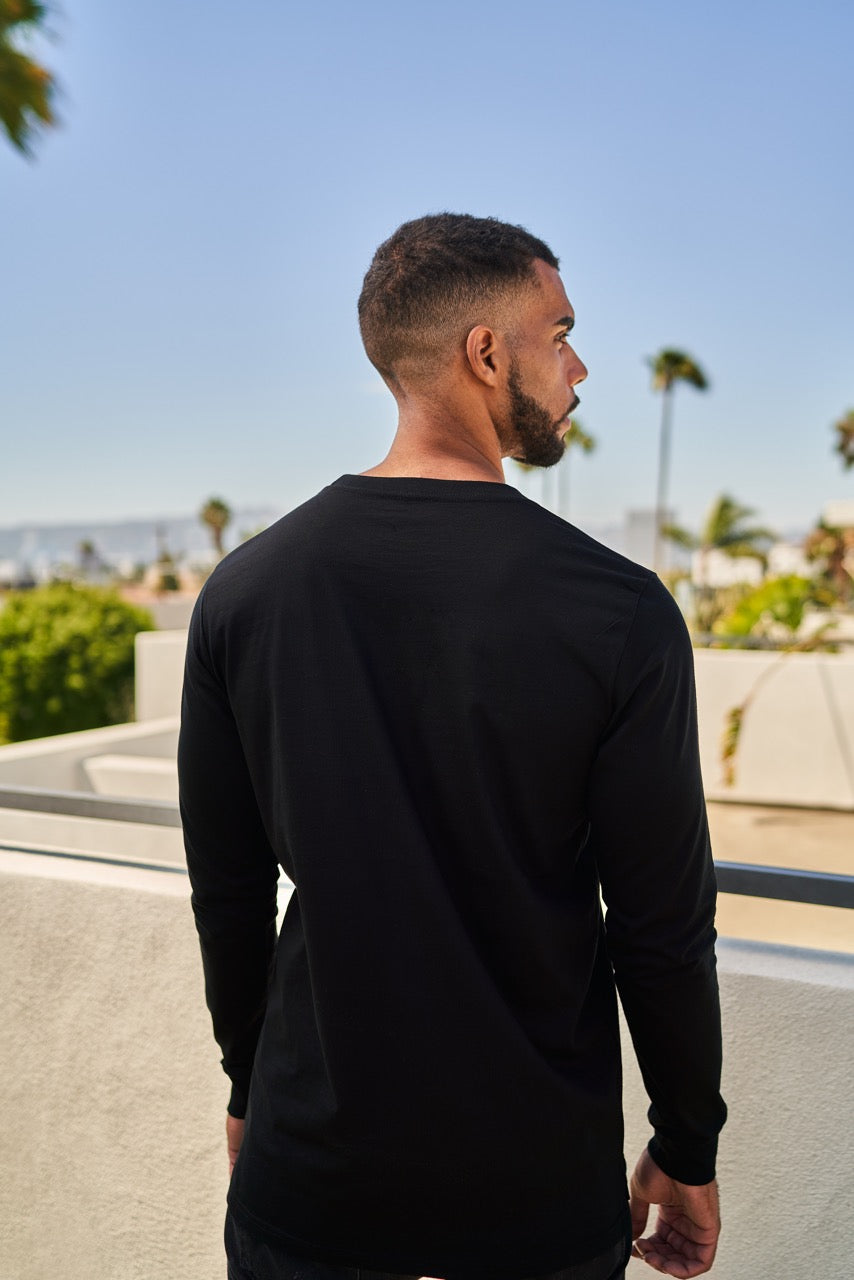 TALI TEE IN BLACK - BLACK LOGO