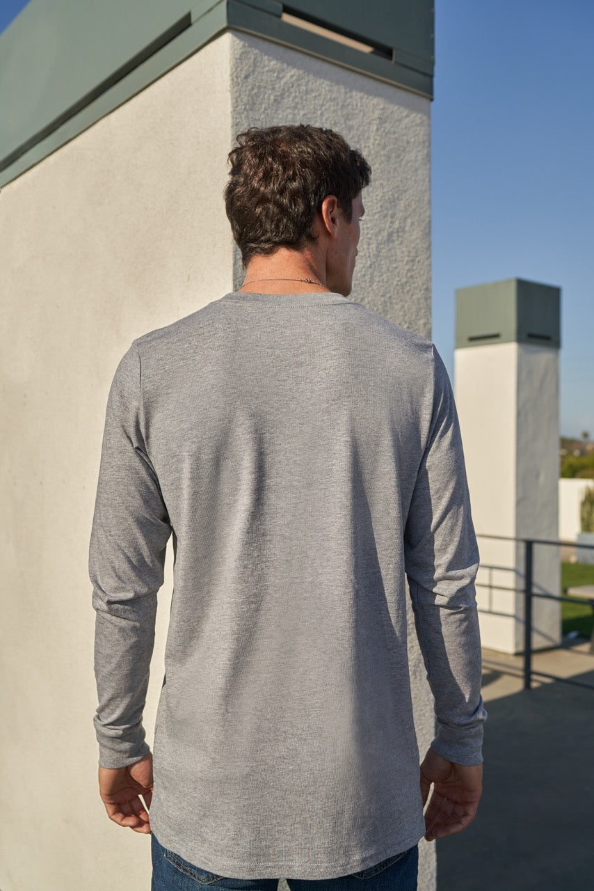 TALI TEE IN GREY - WHITE LOGO