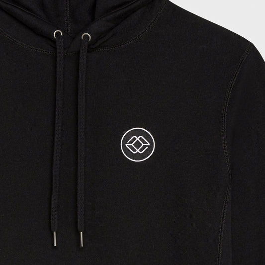 MAKI HOOD IN BLACK - BLACK LOGO