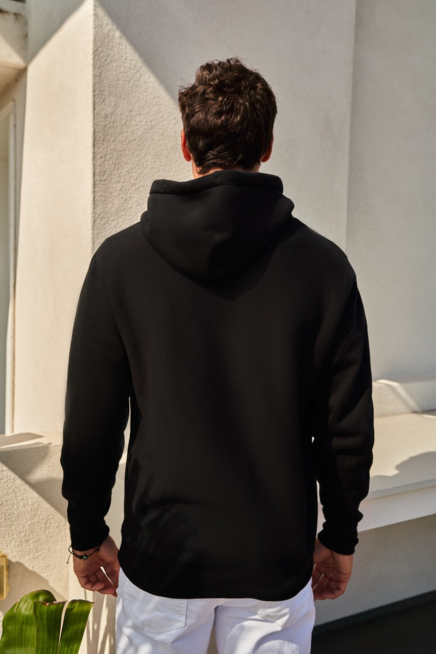 MAKI HOOD IN BLACK - WHITE LOGO