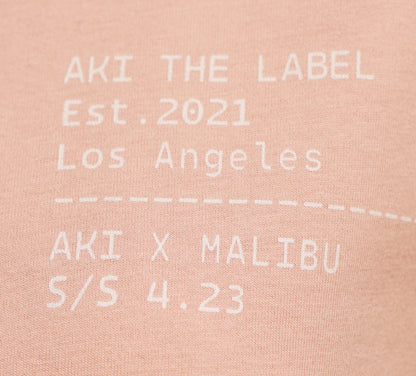 AKI X MALIBU – Strawberry Cropped Laine Tee