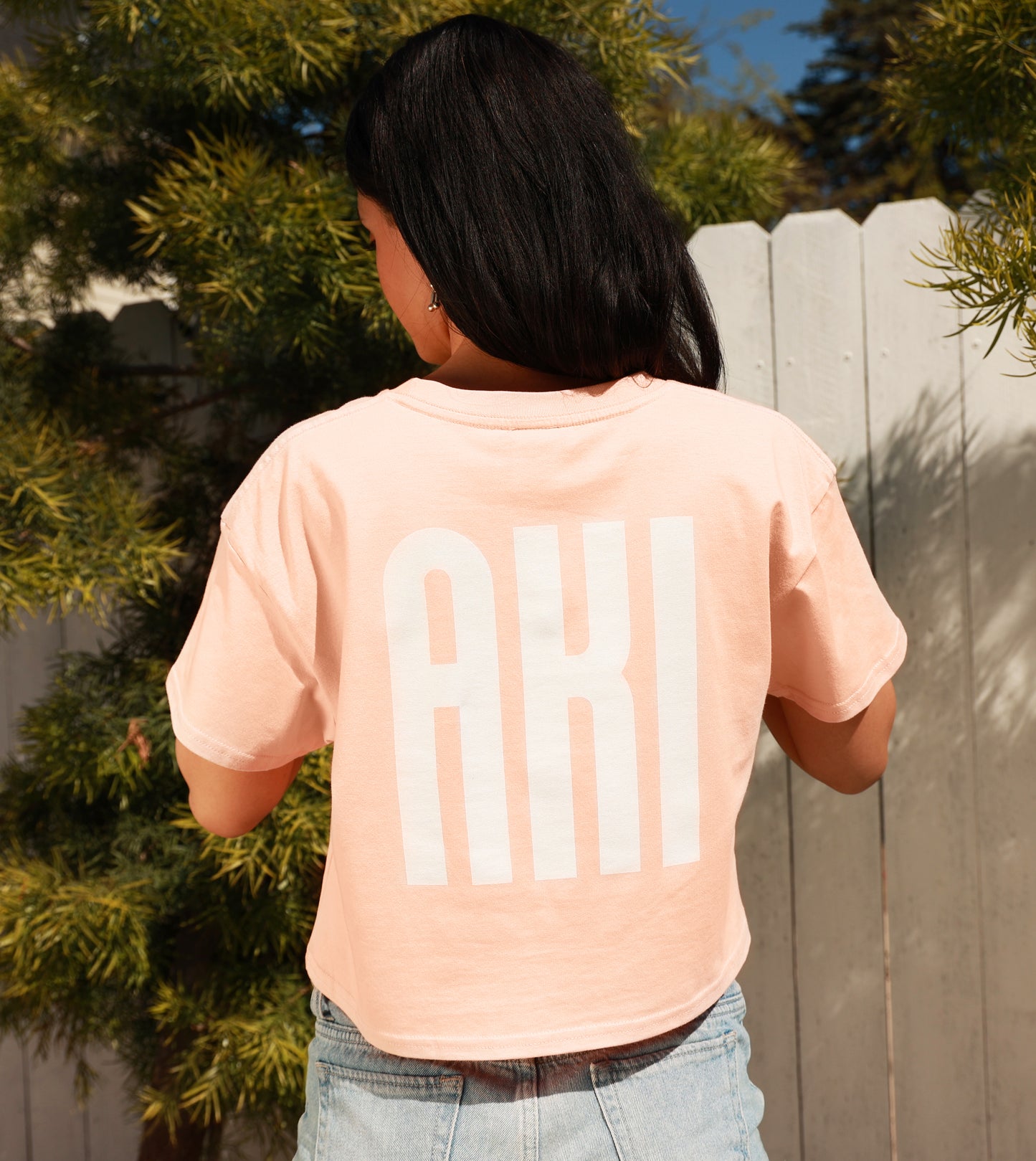 AKI X MALIBU – Strawberry Cropped Laine Tee