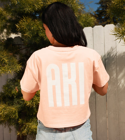 AKI X MALIBU – Strawberry Cropped Laine Tee