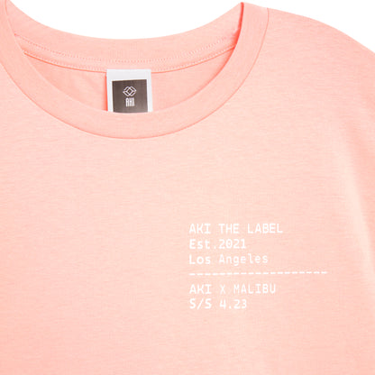 AKI X MALIBU – Strawberry Cropped Laine Tee