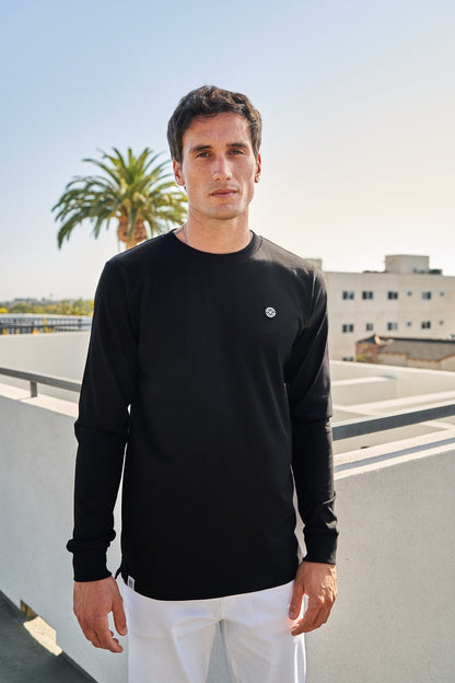 TALI TEE IN BLACK - WHITE LOGO