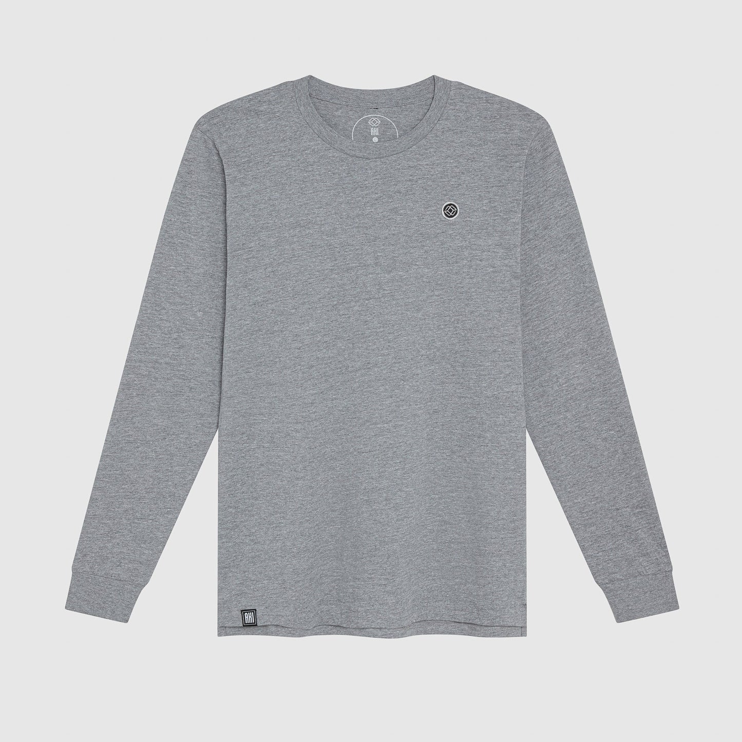 TALI TEE IN GREY - BLACK LOGO