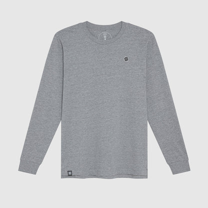 TALI TEE IN GREY - BLACK LOGO
