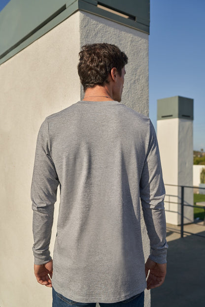 TALI TEE IN GREY - WHITE LOGO