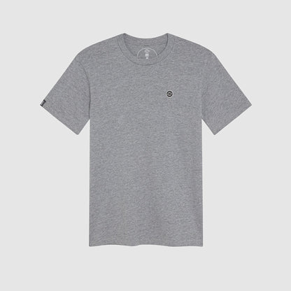 LAINE TEE IN GREY - BLACK LOGO