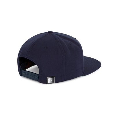 DAVI CAP IN NAVY - BLACK LOGO
